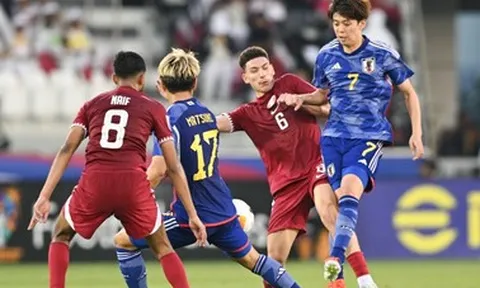Chơi hơn người, U23 Nhật Bản đánh bại U23 Qatar ở tứ kết giải châu Á
