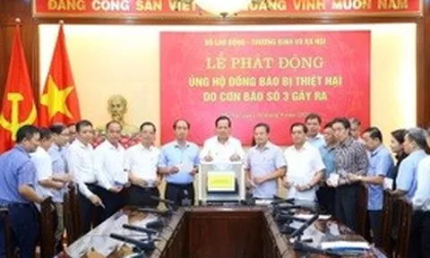 Bộ trưởng LĐ-TB&XH phát động ủng hộ đồng bào bị thiệt hại do bão Yagi