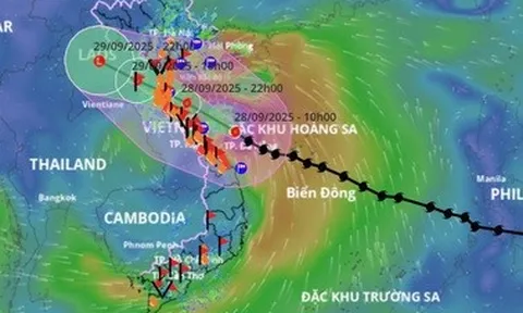 Bão Bualoi duy trì cường độ cấp 12, tiến sát đất liền Nghệ An - Quảng Trị