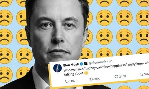 Sở hữu 850 tỷ USD, Elon Musk thừa nhận "tiền không mua được hạnh phúc"