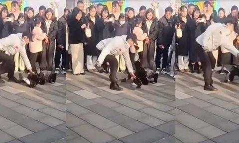 Robot hình người của Trung Quốc mất kiểm soát, đá chảy máu mũi người điều khiển giữa đám đông