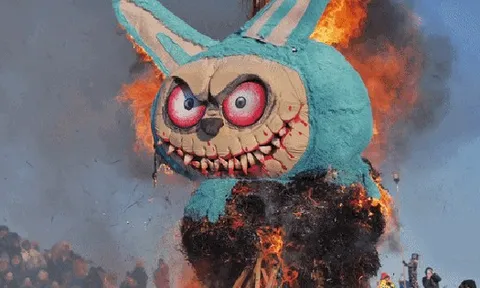 Labubu khổng lồ 'lên giàn thiêu' ở Nga: Chuyện gì đang xảy ra?