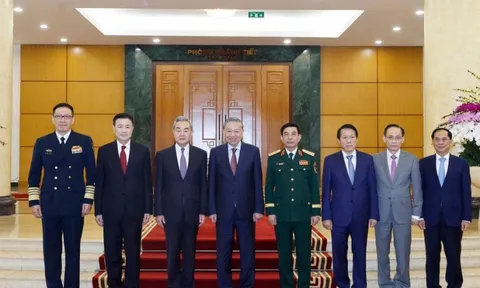 Tổng Bí thư Tô Lâm tiếp 3 Bộ trưởng Ngoại giao, Quốc phòng, Công an Trung Quốc