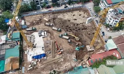 Cận cảnh thi công NOXH có giá 29 triệu đồng/m2 ở ngoại thành Hà Nội