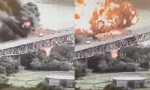 Đám cháy lớn nhấn chìm cây cầu biểu tượng ở Panama, nhiều người thương vong