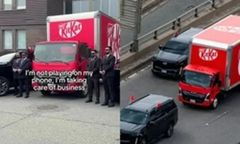 Sau vụ 12 tấn kẹo bị cướp, KitKat có màn hộ tống "cấp quốc gia" với hàng loạt SUV đen, vệ sĩ gây chú ý