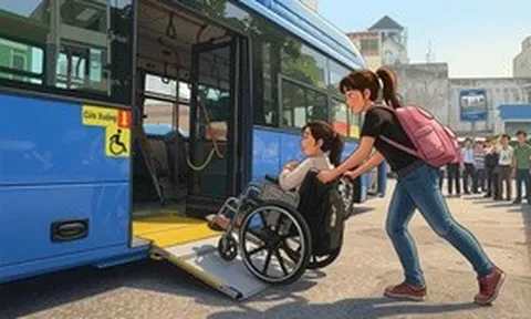 Lên xe buýt bằng... đôi tay người khác: Hành trình nhiều rào cản của người khuyết tật