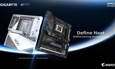 GIGABYTE ra mắt dòng bo mạch chủ AORUS INFINITY X870E và X870 nhân kỷ niệm 40 năm tại COMPUTEX 2026