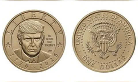 Mỹ sản xuất đồng xu 1 USD có hình ông Trump