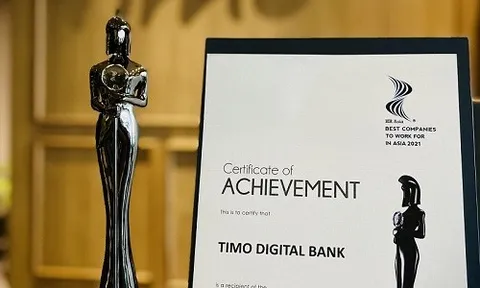 Ngân hàng số Timo được vinh danh trong Top 'Nơi làm việc tốt nhất châu Á 2021'